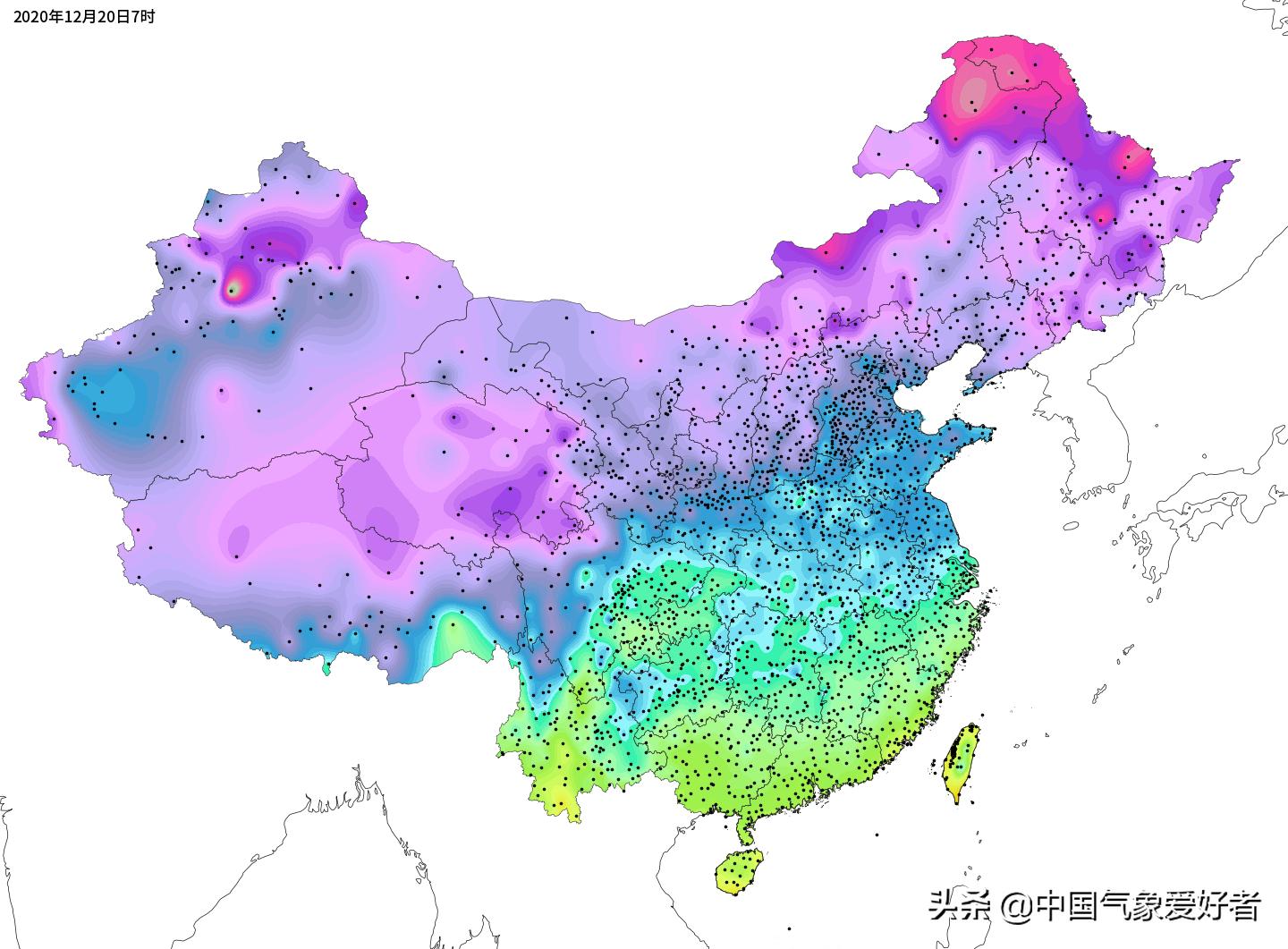 寒潮来袭，降温图呈现冻紫现象_细化落实